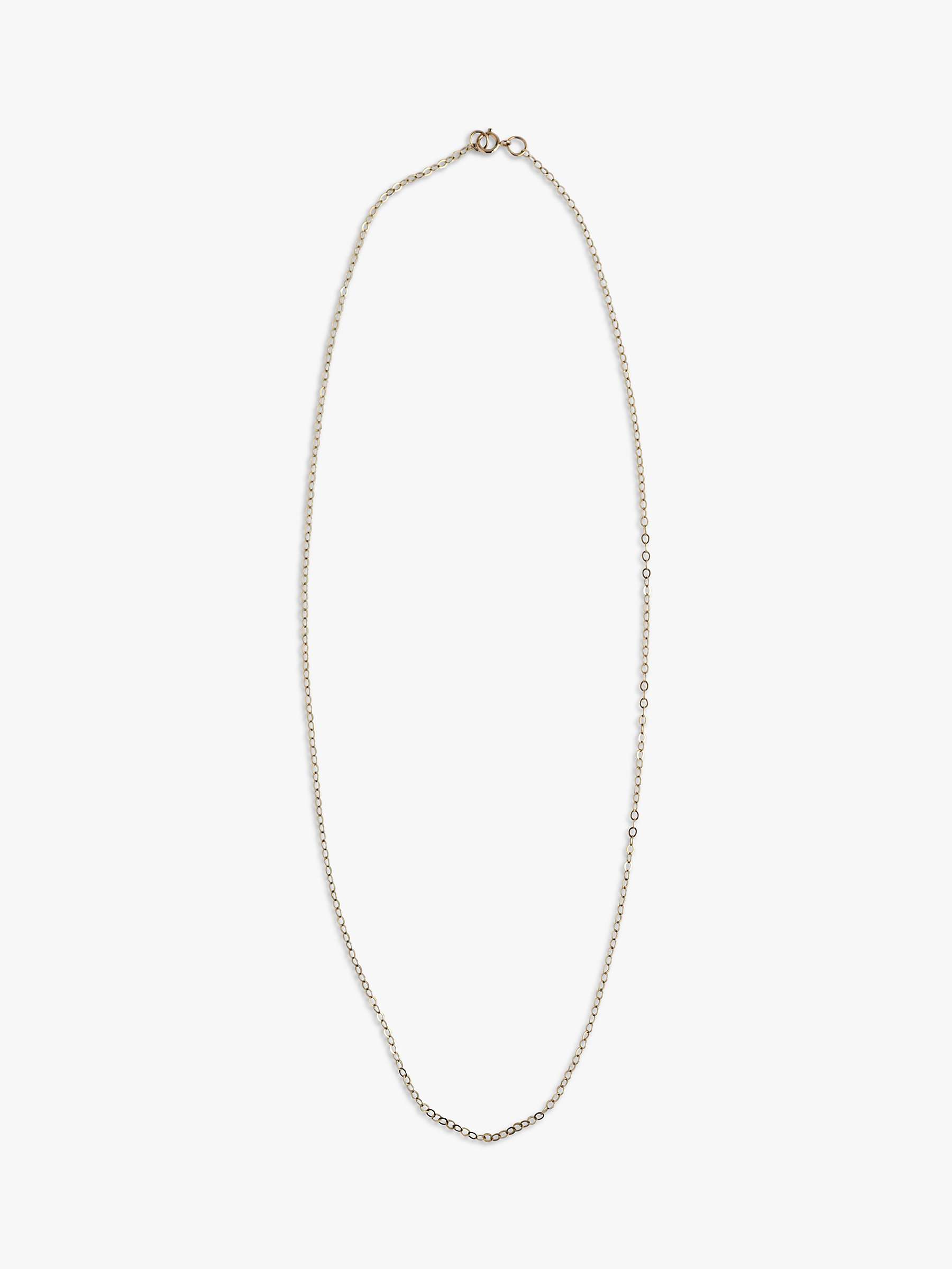 Buy L & T Heirlooms Second Hand 9ct Yellow Gold Trace Chain Necklace, Dated Circa 1997, Gold Online at johnlewis.com