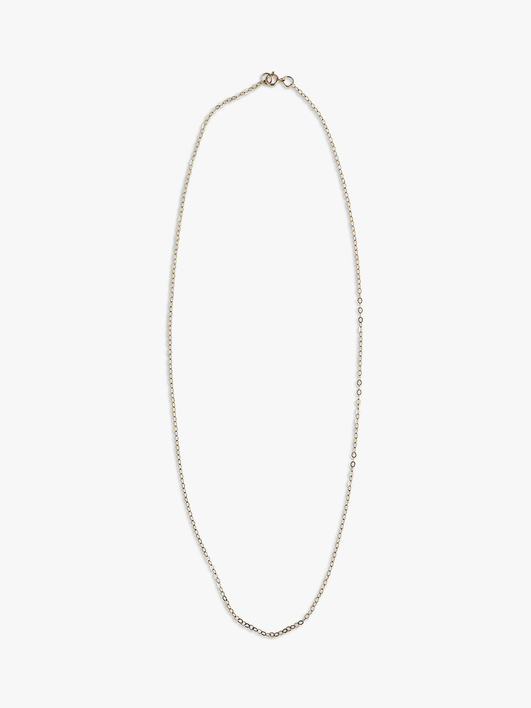 L & T Heirlooms Second Hand 9ct Yellow Gold Trace Chain Necklace, Dated Circa 1997, Gold
