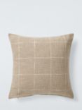 John Lewis Window Check Cushion, Sand, Sand