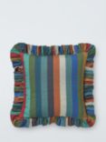 John Lewis Striped Frill Cushion, Multi