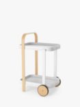 Umbra Bellwood Bar and Storage Cart, White / Natural