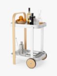 Umbra Bellwood Bar and Storage Cart, White / Natural