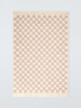 John Lewis Checkerboard Cotton Rug, Plaster Pink