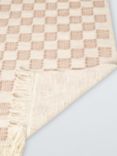 John Lewis Checkerboard Cotton Rug, Plaster Pink