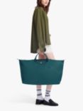 Longchamp Le Pliage Green Recycled Canvas XL Travel Bag, Peacock