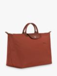 Longchamp Le Pliage Green Recycled Canvas Large Travel Bag, Chestnut