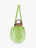 Longchamp Le Pliage Filet Top Handle Net Bag, Green