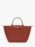 Longchamp Le Pliage Recycled Canvas Medium Top Handle Bag, Chestnut