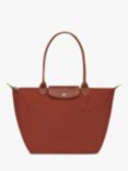 Longchamp Le Pliage Green Recycled Canvas Large Tote Bag, Chestnut