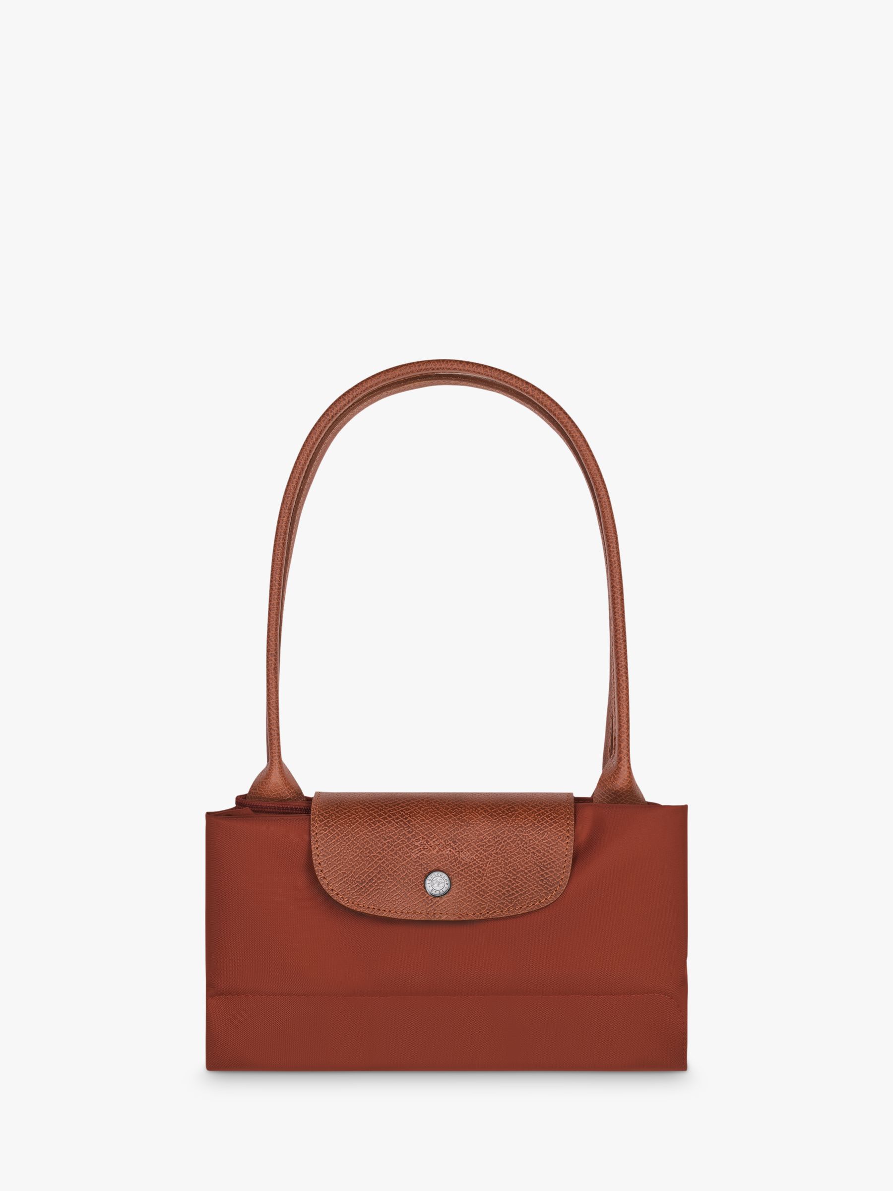 Longchamp Le Pliage Green Recycled Canvas Large Tote Bag, Chestnut