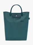 Longchamp Le Pliage Green Medium Top Handle Tote Bag, Peacock