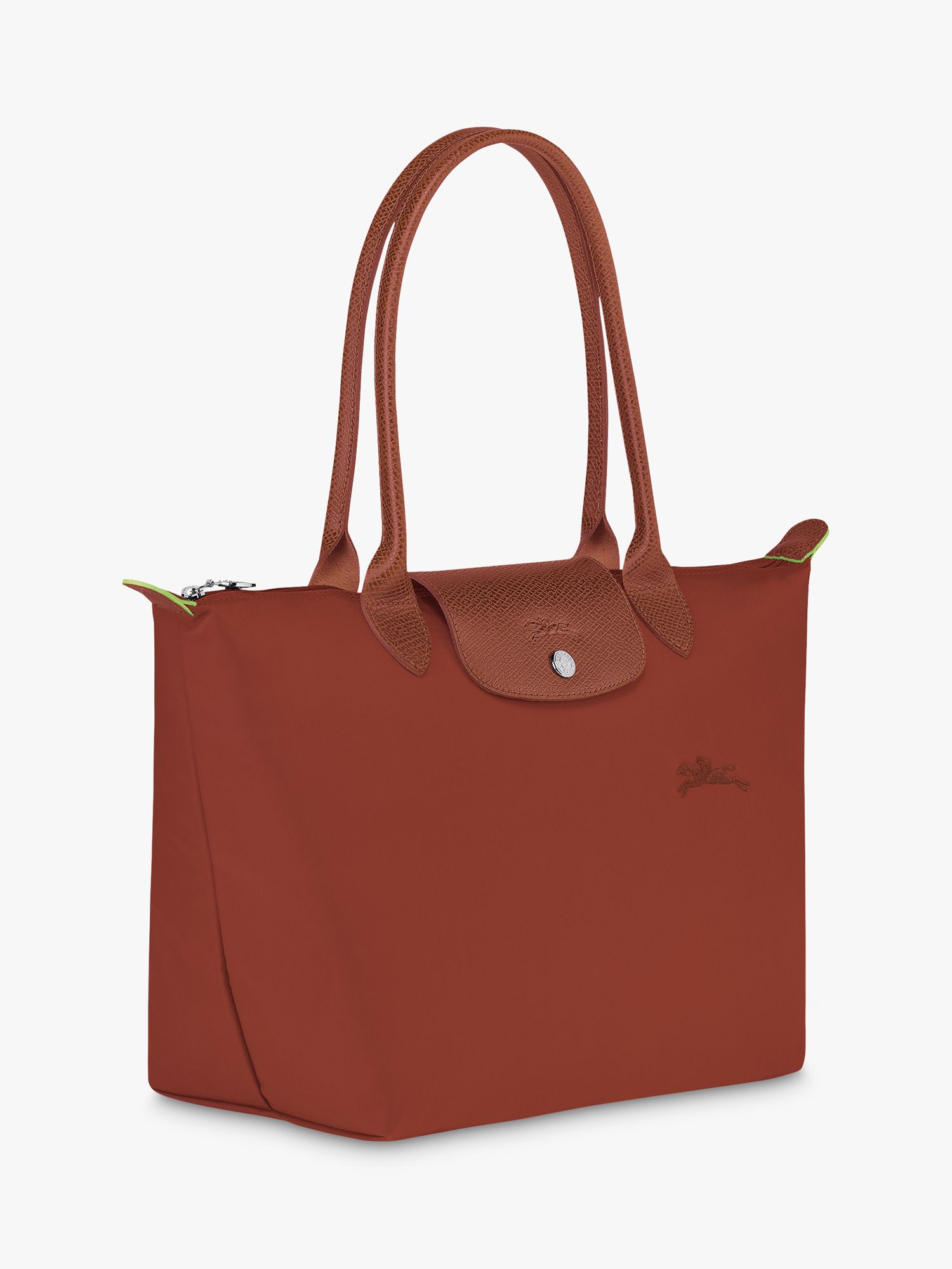 Longchamp Le Pliage Green Recycled Tote Bag, Chestnut