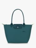 Longchamp Le Pliage Green Recycled Canvas Small Shoulder Bag, Peacock