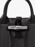 Longchamp Le Roseau Small Leather Crossbody Bag, Black