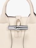 Longchamp Le Roseau Small Leather Crossbody Bag, Ecru