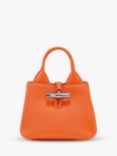 Longchamp Le Roseau XS Grained Leather Cross Body Bag, Orange