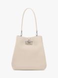 Longchamp Le Roseau M Grained Leather Shoulder Bag, Paper