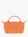 Longchamp Le Pliage Green Pouch, Orange