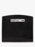 Longchamp Le Roseau Leather Wallet, Black