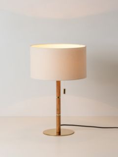 houseof Wood & Metal Disk Table Lamp, Brass