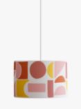 houseof Large Tiles Printed Lampshade, Pink/Orange/Yellow