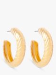 Susan Caplan Rib Textured Demi Hoop Earrings, Gold