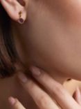 Susan Caplan Amethyst Swarovski Crystal Drop Earrings, Gold