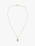 Susan Caplan Peridot Swarovski Crystal Pendant Necklace, Gold