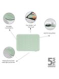 Brabantia SinkSide Silicone Dish Drying Mat, Jade Green