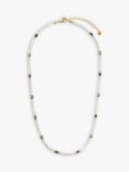Orelia Pearl & Semi Precious Stone Beaded Necklace, Gold