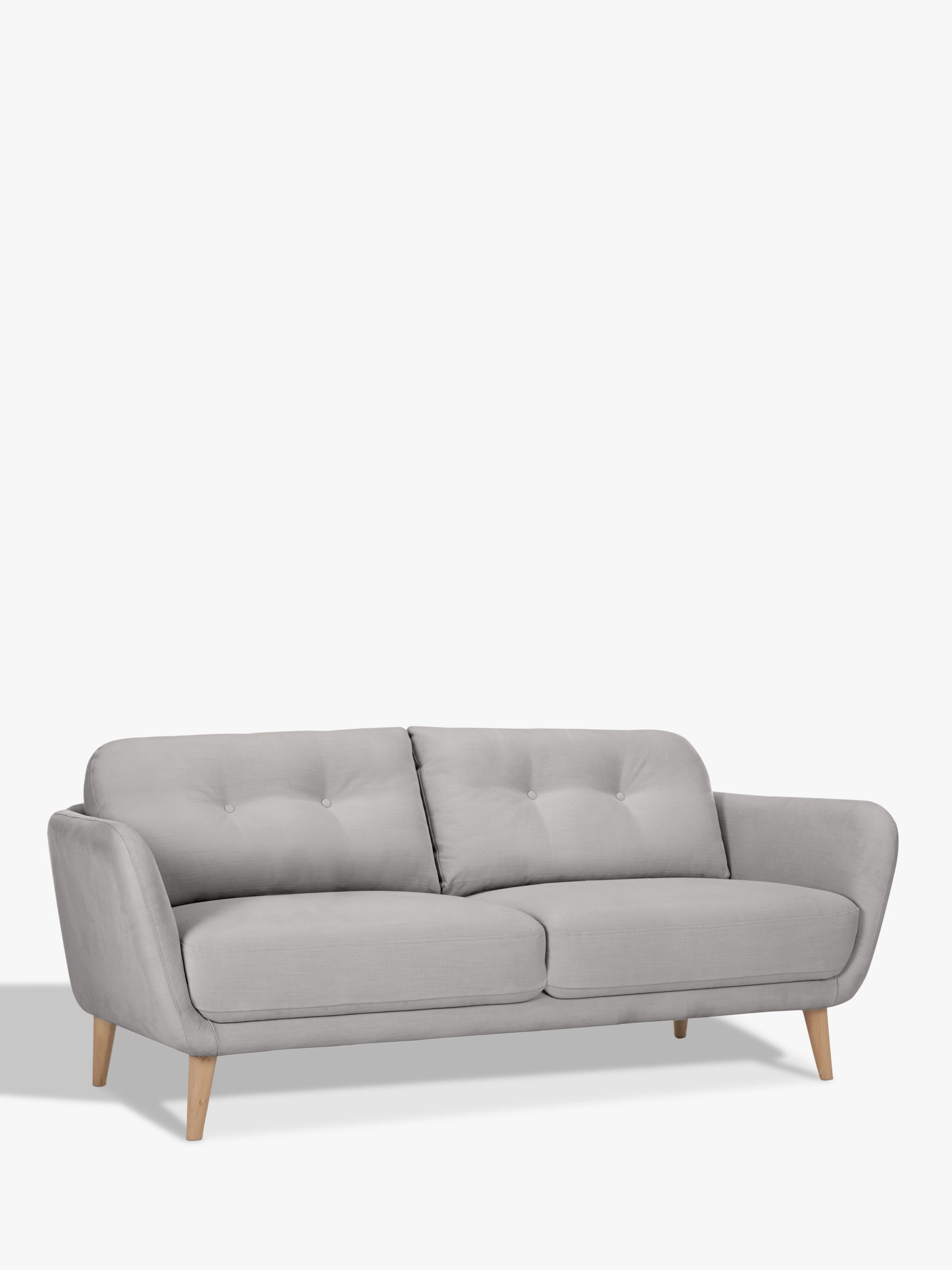 Arlo Range, John Lewis Arlo Medium 2 Seater Sofa, Light Leg, Relaxed Linen Storm