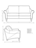 John Lewis Camber Medium 2 Seater Sofa, Light Leg, Smooth Velvet Charcoal