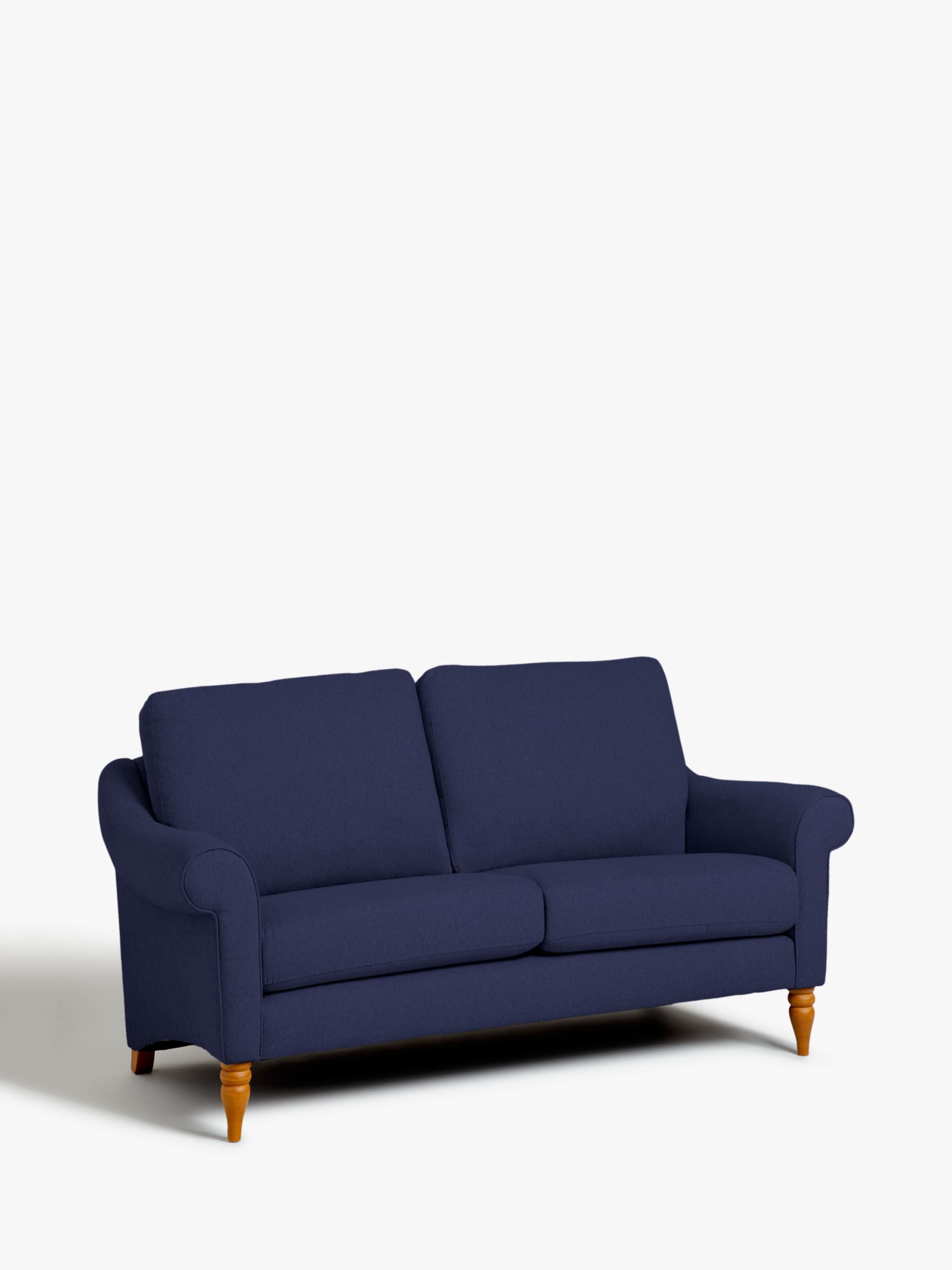Camber Range, John Lewis Camber Small 2 Seater Sofa, Light Leg, Easy Clean Recycled Brushed Cotton Navy