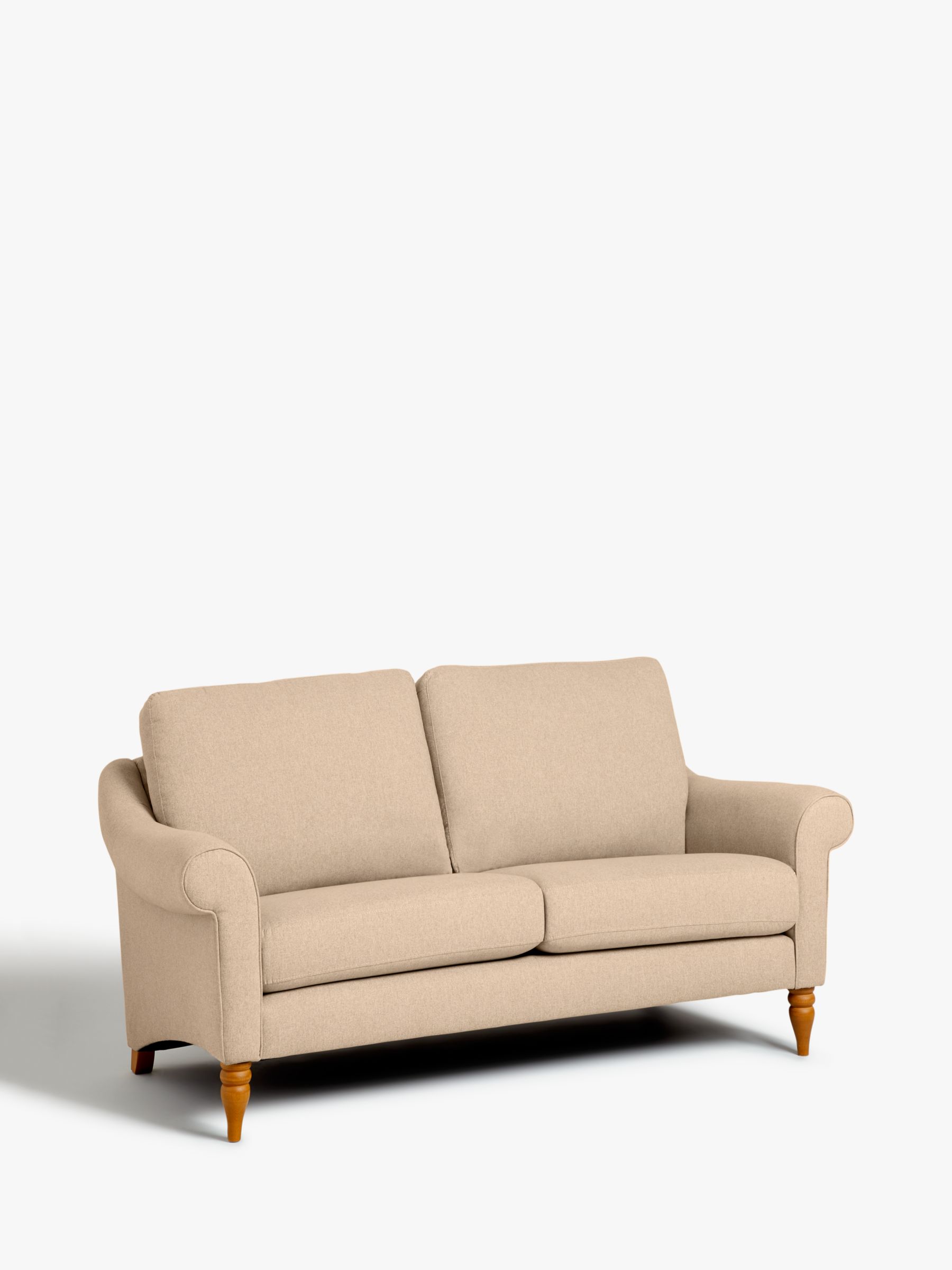 Camber Range, John Lewis Camber Small 2 Seater Sofa, Light Leg, Easy Clean Recycled Brushed Cotton Natural
