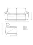 John Lewis Camden Medium 2 Seater Sofa, Light Leg, Easy Clean Linen Viscose Navy