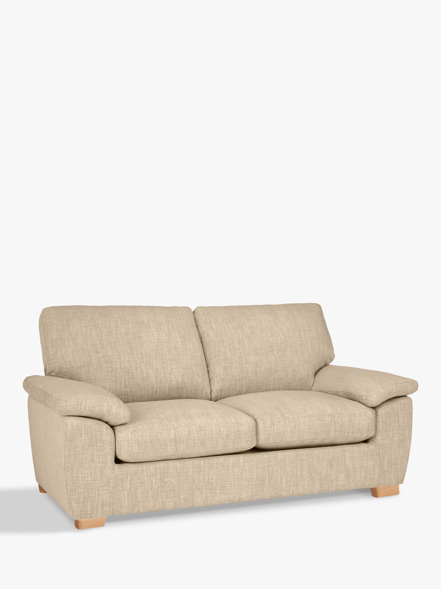 Camden Range, John Lewis Camden Medium 2 Seater Sofa, Light Leg, Easy Clean Recycled Brushed Cotton Natural