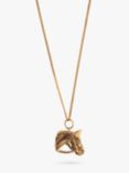 L & T Heirlooms Second Hand 9ct Yellow Gold Horse Head Pendant Necklace, Dated Circa 1983, Gold
