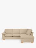 John Lewis Camden 5+ Seater RHF Corner End Chaise Unit, Light Leg, Easy Clean Recycled Brushed Cotton Natural