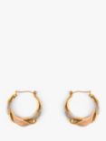 L & T Heirlooms Second Hand 9ct Tri-Colour Gold Hoop Earrings