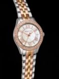 Michael Kors MK4846 Women's Harlowe Crystal Bracelet Strap Watch, Tri-Tone