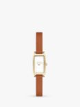 Skagen SKW3149 Women's Hagen Micro Leather Strap Watch, Brown/White