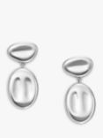 Skagen Silver-Toned Pebble Drop Earrings