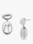 Skagen Silver-Toned Pebble Drop Earrings