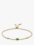 Skagen SKJ1859710 Glass Station Bracelet, Gold/Green