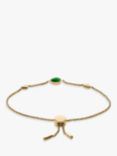 Skagen SKJ1859710 Glass Station Bracelet, Gold/Green