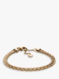 Skagen SKJ1861710 Mesh Double Row Chain Bracelet, Gold