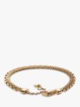 Skagen SKJ1861710 Mesh Double Row Chain Bracelet, Gold