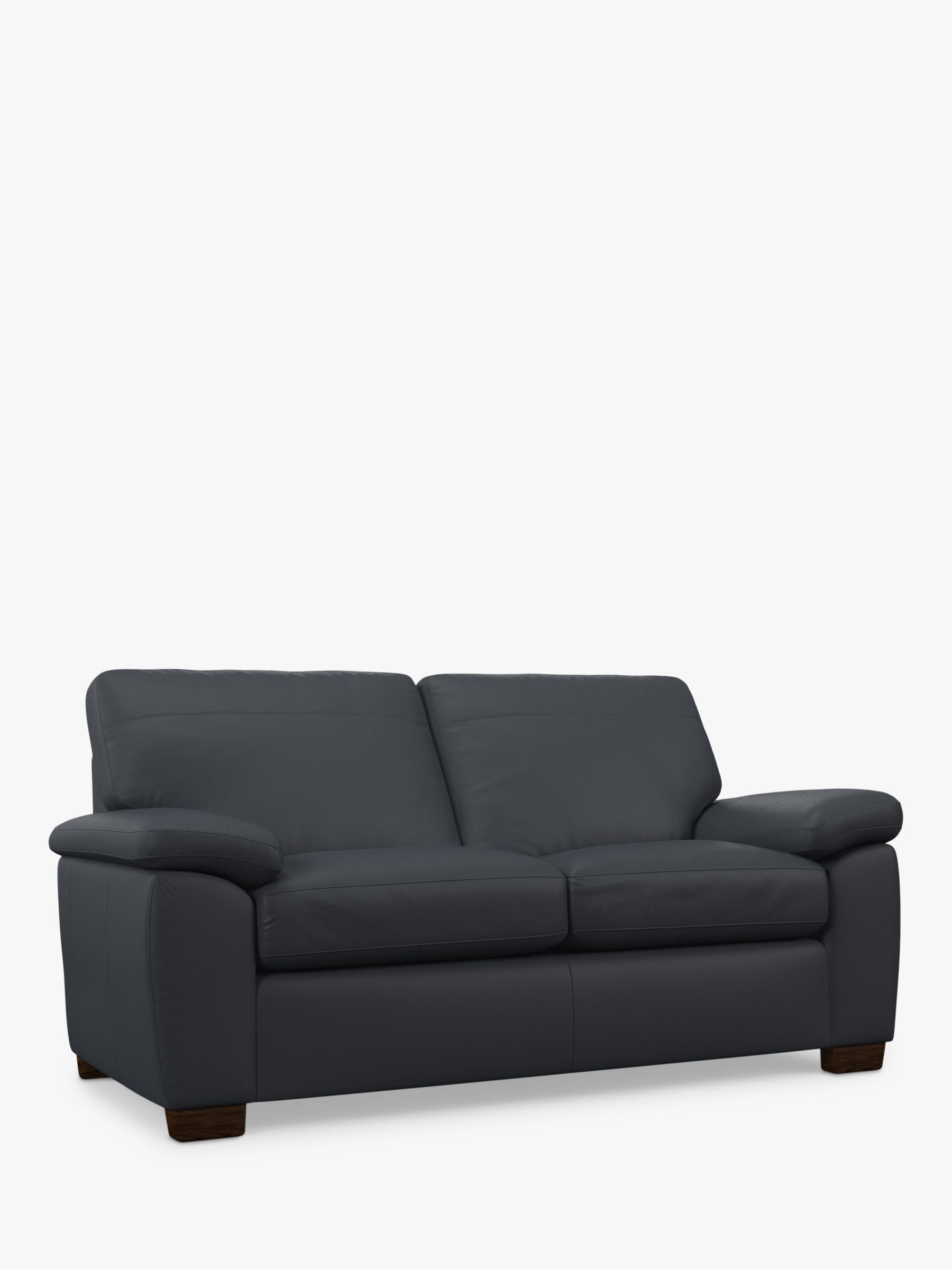 John Lewis Camden Medium 2 Seater Leather Sofa, Dark Leg