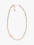 Skagen Gold-Toned Pebble & Pearl Necklace