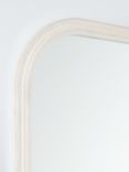 John Lewis Hand-Carved Coastal Wood Frame Overmantle Wall Mirror, 95 x 105cm, White Wash